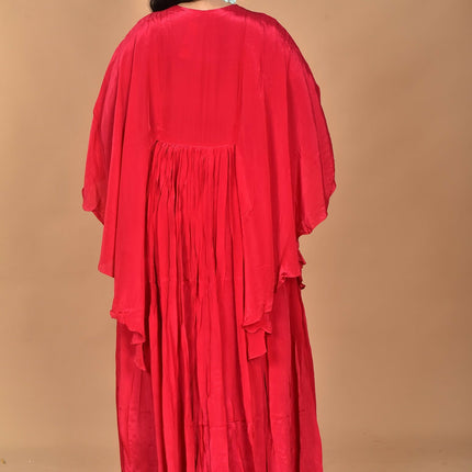 Morchari Kaftan Zari Embroidery Work Gown-Rani