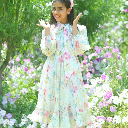 LH Luxury Fashion Amelia Fairy Glint Dress – Floral Summer Dress for Girls