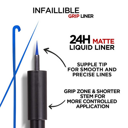 L'Oreal Paris Infaillible Grip 24H Matte Liquid Liner - 02 Blue