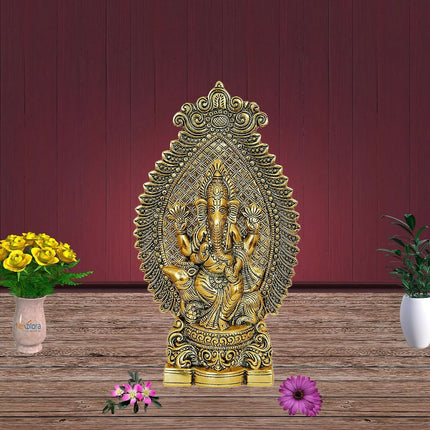 Nexplora Industries Metal Ganesh Idol
