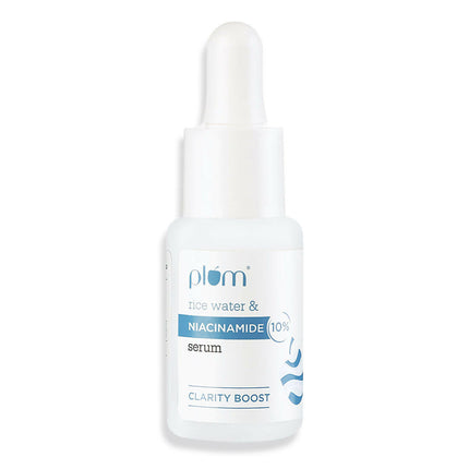 Plum 10% Niacinamide Brightening Face Serum With Rice Water - Fades Blemishes & Dark Spots, Beginner Friendly