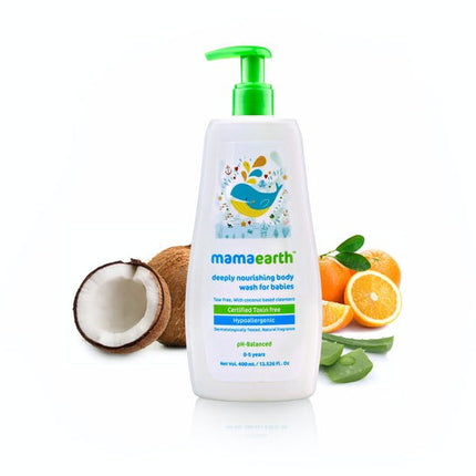 Mamaearth Deeply Nourishing Baby Body Wash For Natural Cleansers & Tear-Free Formula