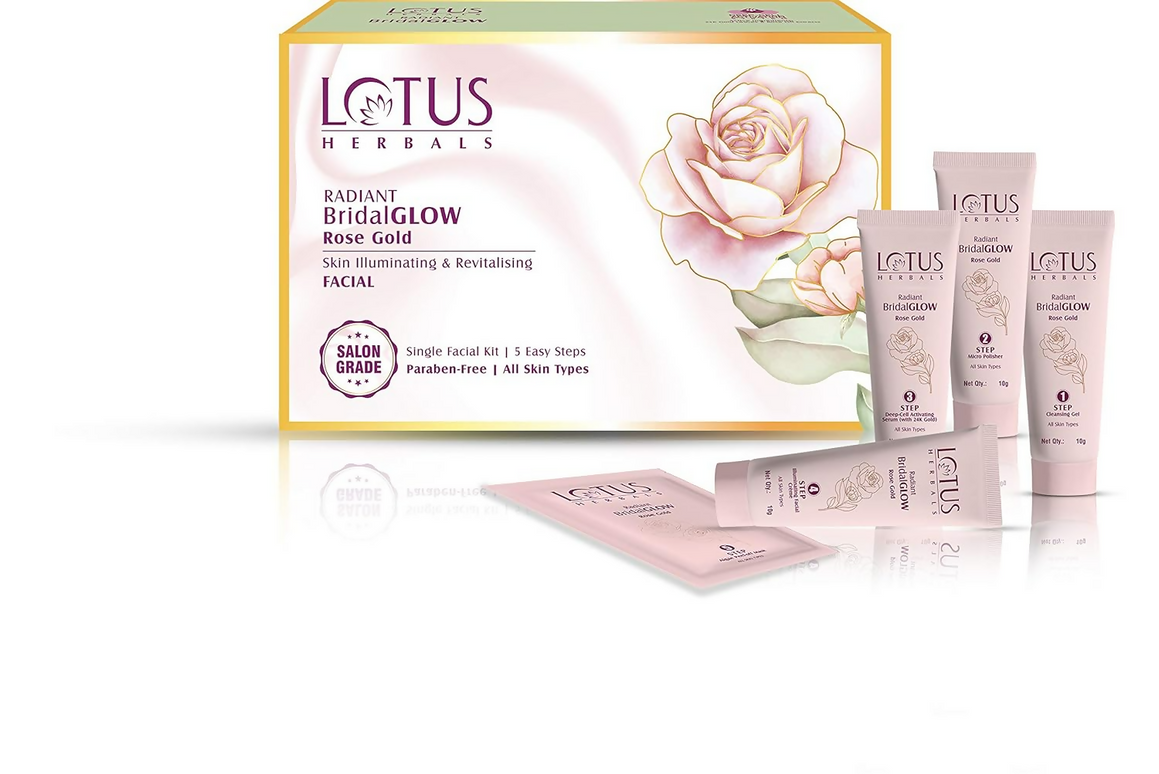 Lotus Herbals Radiant BridalGLOW Rose Gold Skin Illuminating Facial Kit