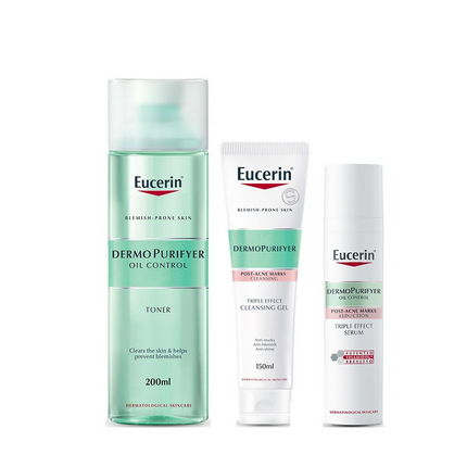 Eucerin Dermopurifyer Toner Cleansing Gel & Serum Combo