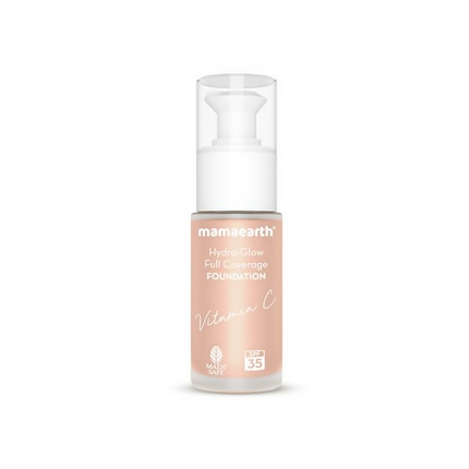 Mamaearth Hydra-Glow Full Coverage Foundation With Vitamin C & Turmeric - Ivory Glow - Limited Time Offer