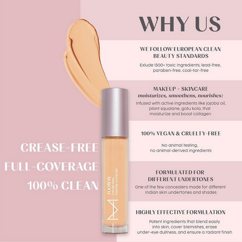 House Of Makeup Zoom In Crease-Free, Creamy Concealer - FL01 Fair To Light Skin Tone