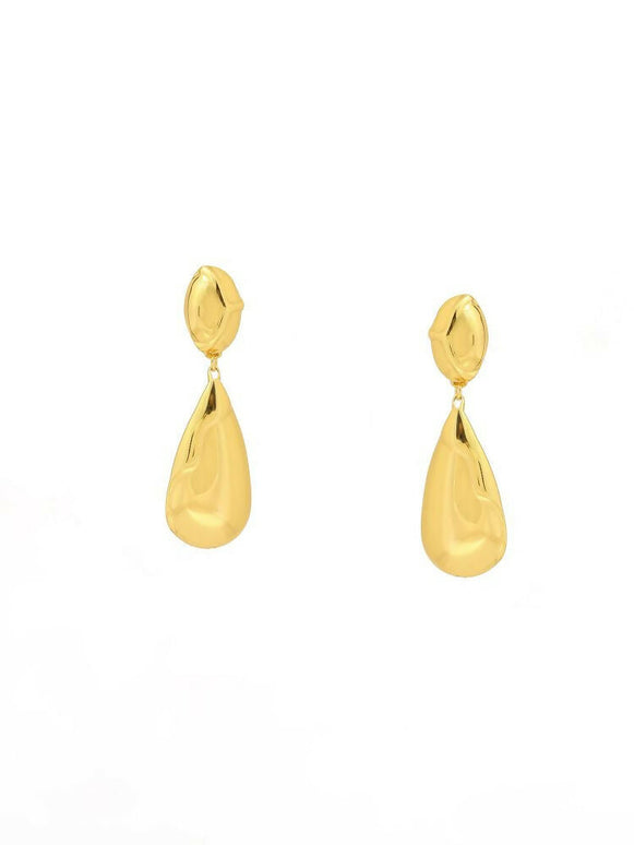 Golden Drop Earrings - Ruby Raang