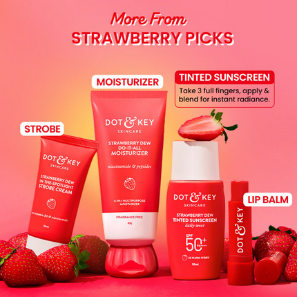 Dot & Key Strawberry Dew Tinted Sunscreen SPF 50+ PA++++ - 02 Warm Ivory