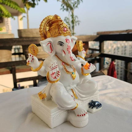 Apnimarket Marble Dust Ganesh Idol