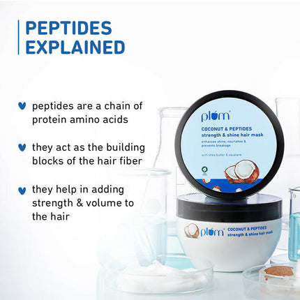 Plum Coconut Milk & Peptides Hair Mask For Soft, Shiny Hair