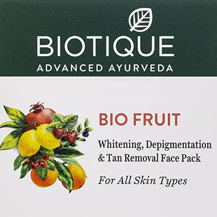 Biotique Advanced Ayurveda Fruit Brightening Depigmentation & Tan Removal Face Pack