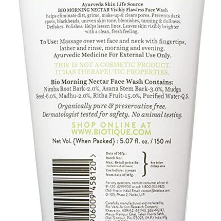 Biotique Advanced Ayurveda Bio Morning Nectar Visibly Flawless Face Wash