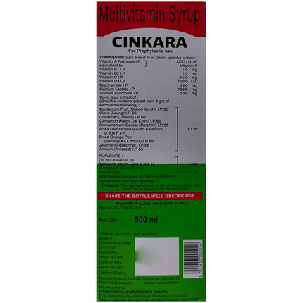 Hamdard Cinkara Multivitamin Syrup