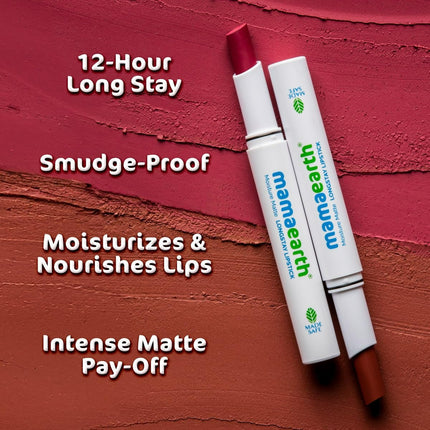 Mamaearth Moisture Matte Long Stay Lipstick-Bubblegum Nude