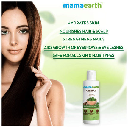Mamaearth Castor Oil For Skin , Hair and Nails