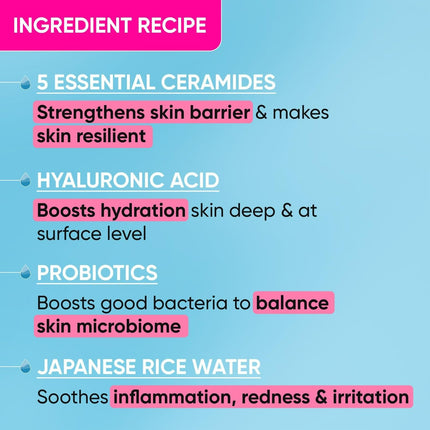 Dot & Key Barrier Repair Hydrating Gentle Face Wash For Dry, Normal & Sensitive Skin With Hyaluronic & Rice Water