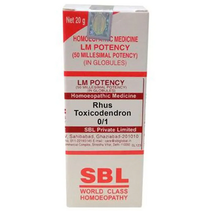 SBL Homeopathy Rhus Toxicodendron LM Potency