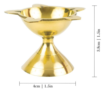 Spillbox Gold-Toned Brass Diya Pooja Essential