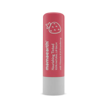 Mamaearth Nourishing Tinted 100% Natural Lip Balm With Vitamin E & Strawberry