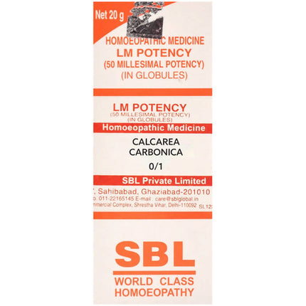SBL Homeopathy Calcarea Carbonica LM Potency