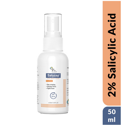 Fixderma 2% Salicylic Acid Salyzap Body Acne Spray
