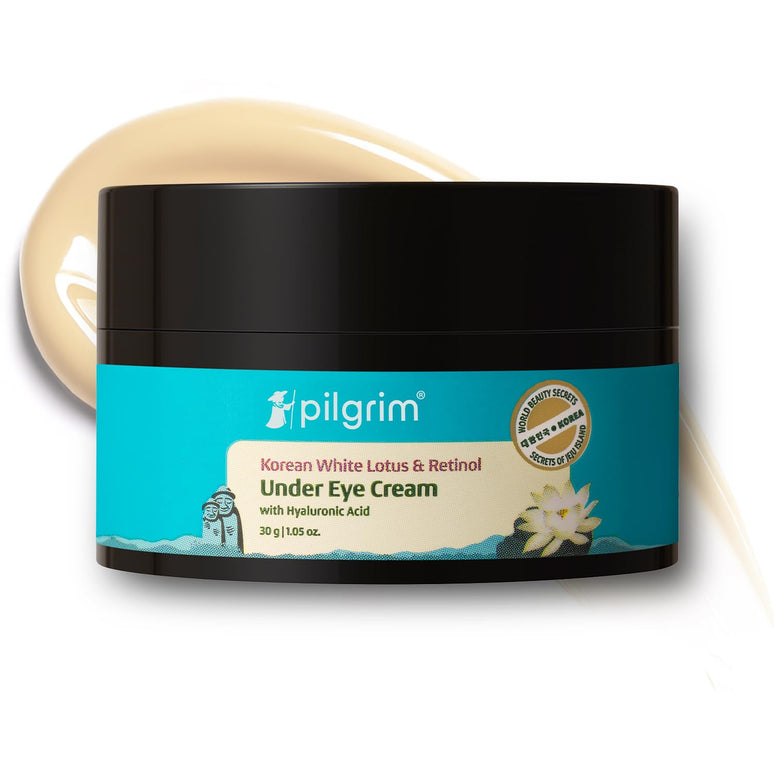 Pilgrim Korean Retinol Under Eye Cream with Vitamin C & Hyaluronic Acid For Dark Circles, Puffiness & Fine Lines