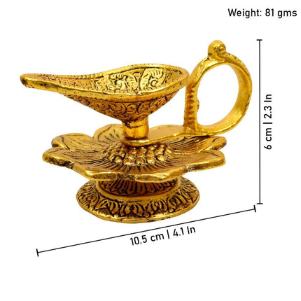 Spillbox Gold-Toned Brass Aishwarya Diya Pooja Essential