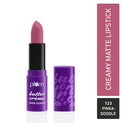 Plum Butter Crème Matte Lipstick Pinkadoodle - 123 (Brownish Pink)