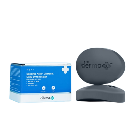 The Derma Co Salicylic Acid + Charcoal Daily Syndet Soap