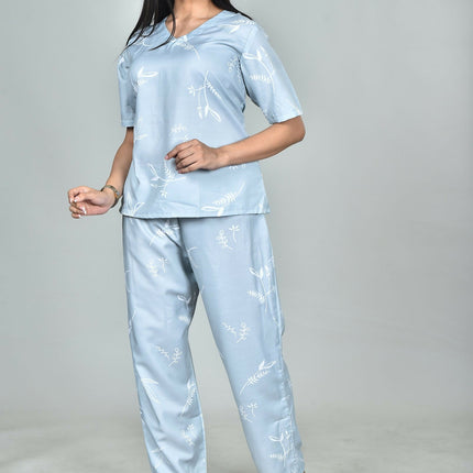 Morchari Digital Print Semi Muslin Co-Ord Set Top & Trouser-Multicolor