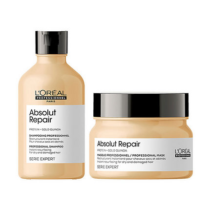 L'Oreal Professionnel Absolut Repair Shampoo& Hair Mask Combo, Serie Expert