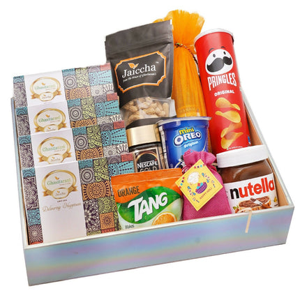 Ghasitaram Colourful Hamper Basket of Holi Goodies