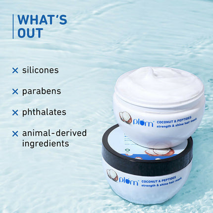 Plum Coconut Milk & Peptides Hair Mask For Soft, Shiny Hair