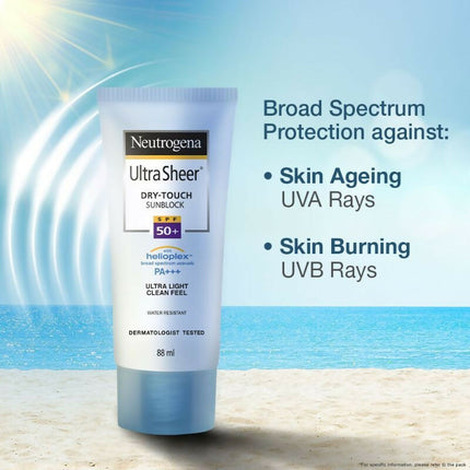 Neutrogena Ultrasheer SPF50+ PA+++ Ultra Light Face Sunscreen For Dry & Oily Skin Home+Travel Combo