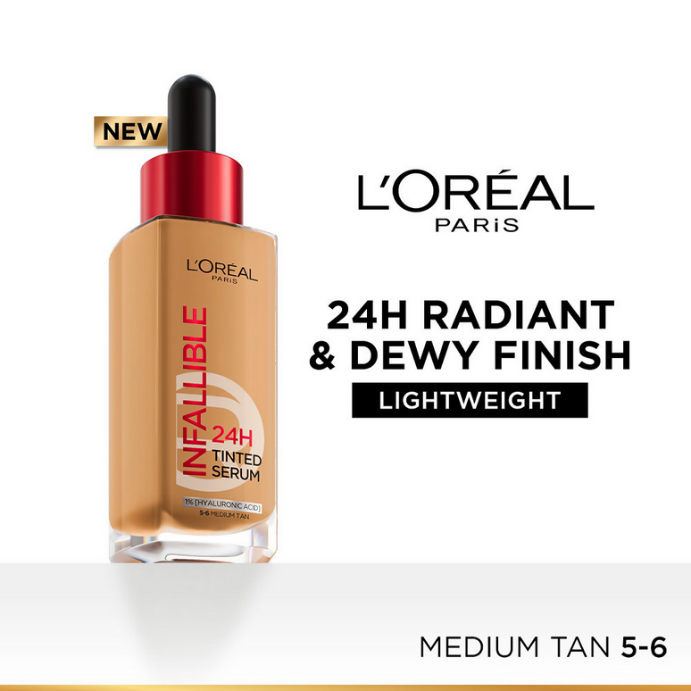 L'Oreal Paris Infallible 24H Tinted Serum Foundation - Medium Tan
