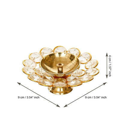 eCraftIndia Gold-Toned 2 Pieces Bowl Shape Diyas