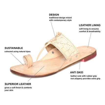 Stepsoft Men’S Leather Kolhapuri Chappals – Traditional Ethnic Footwear