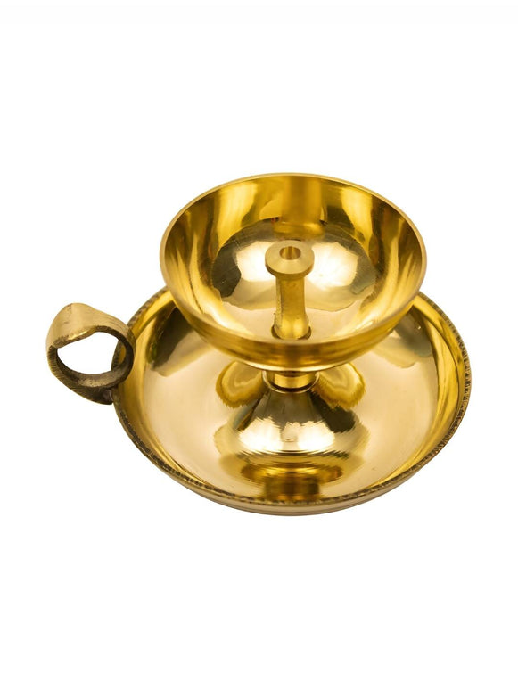 Spillbox Gold-Toned Brass Nandha Sampat Diya Pooja Essential