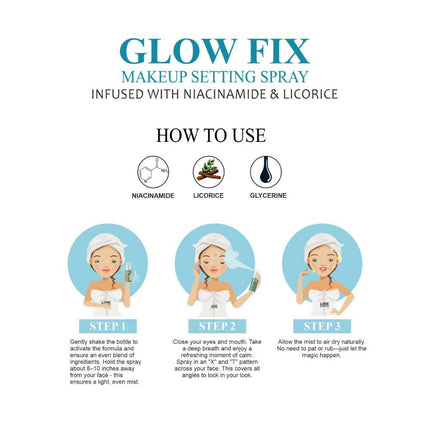 Love Earth Makeup Setting Spray Glow Fix, Infused With Niacinamide & Licorice