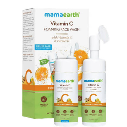 Mamaearth Vitamin C Foaming Face Wash With Brush Combo Pack