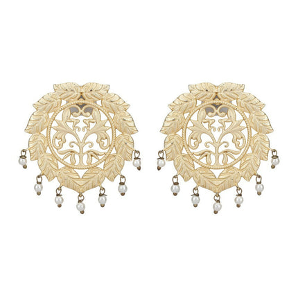 Joban Fashion Women Handcrafted Matte Gold Earrings