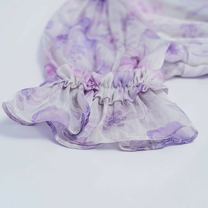 LH Luxury Fashion Kiara Petal Glow Dress – Elegant Lilac Floral Dress for Girls