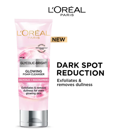 L'Oreal Paris Glycolic Acid Glowing And Protecting CSMS (Cleanser, Serum, Moisturizer, Sunscreen) Regime Kit