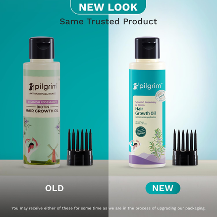Pilgrim Spanish Rosemary & Biotin Hair Growth Oil To Control Hair Fall & Strengthens Hair
