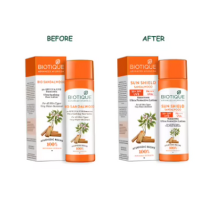 Biotique Sun Shield Sandalwood Ultra Protective Lotion 50+ SPF