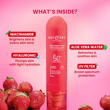 Dot & Key Strawberry Dew Sunscreen Mist SPF 50+
