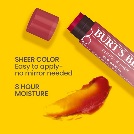 Burt's Bees 100% Natural Moisturizing Tinted Lip Balm - Red Dahlia