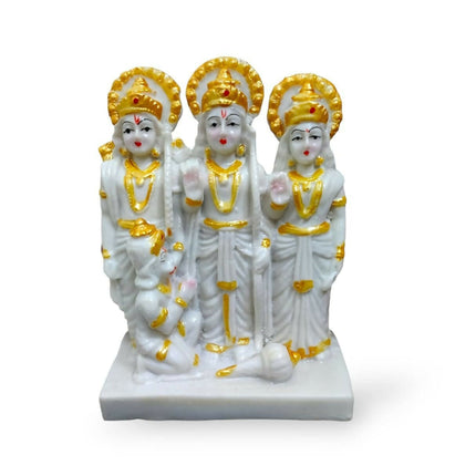 Smarth Mart White Marble Dust Ram Darbar Idol