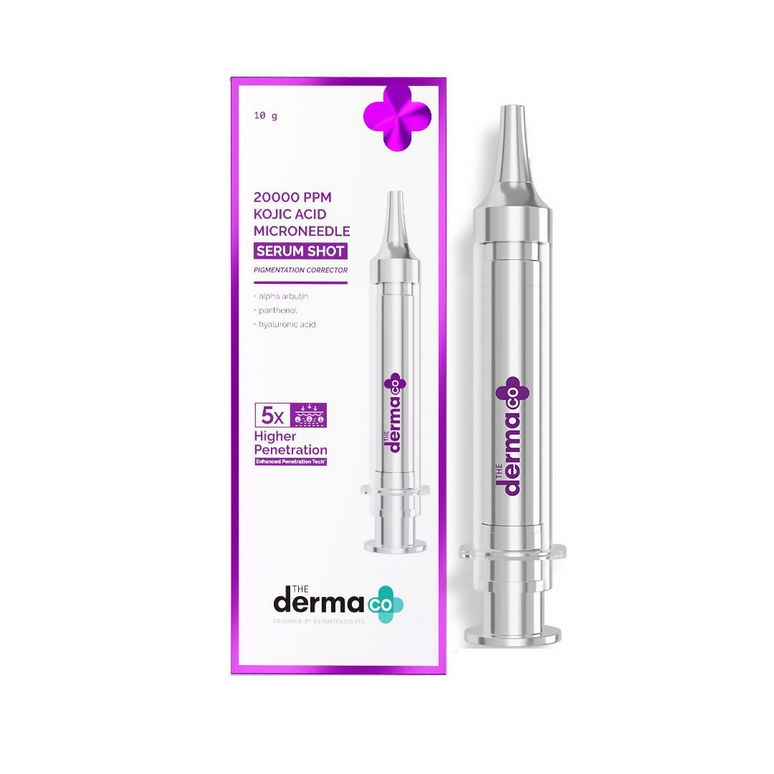 The Derma Co 20000 PPM Kojic Acid Microneedle Face Serum Shot for Pigmentation & Skin Renewal