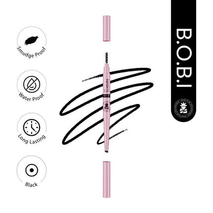 BOBI Eyebrow Pencil Black Waterproof Smudgeproof Finish